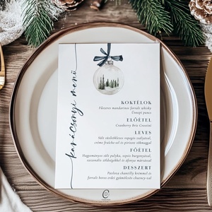 Karácsonyi menükártya, étlap, itallap - karácsony - karácsonyi lakásdekoráció - ünnepi asztaldekoráció - Meska.hu