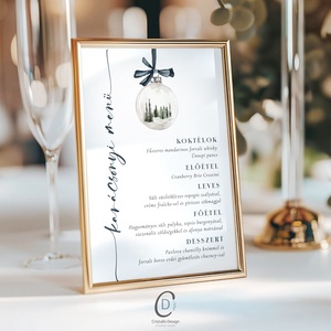 Karácsonyi menükártya, étlap, itallap - karácsony - karácsonyi lakásdekoráció - ünnepi asztaldekoráció - Meska.hu