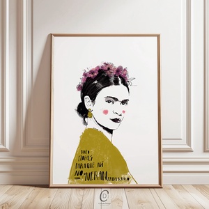 Frida Kahlo poszter, kép, vászonkép, dekoráció, Otthon & Életmód, Dekoráció, Kép & Falikép, Poszter, Fotó, grafika, rajz, illusztráció, MESKA