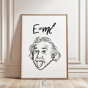 Albert Einstein poszter, kép, vászonkép, dekoráció, Otthon & Életmód, Dekoráció, Kép & Falikép, Poszter, Fotó, grafika, rajz, illusztráció, MESKA