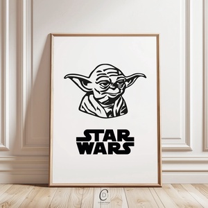 Yoda poszter, Star Wars kép, vászonkép, dekoráció - Meska.hu