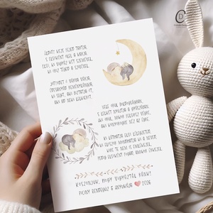 Személyre szóló képeslap, köszönőajándék orvosnak, szülésznőnek, bábának, köszönőkártya, ajándékkísérő, Otthon & Életmód, Papír, írószer, Ajándékozás kellékei, Képeslap, üdvözlőlap, Fotó, grafika, rajz, illusztráció, MESKA