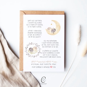 Személyre szóló képeslap, köszönőajándék orvosnak, szülésznőnek, bábának, köszönőkártya, ajándékkísérő - otthon & életmód - papír, írószer - ajándékozás kellékei - képeslap, üdvözlőlap - Meska.hu