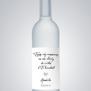 Esküvői pálinkás, borospalack címke, köszönőajándék matrica, szülőköszöntő ajándék - esküvő - emlék & ajándék - szülőköszöntő ajándék - Meska.hu