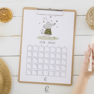 Falinaptár 2026, erdei állatos, havi tervező - otthon & életmód - papír, írószer - naptár & tervező - Meska.hu