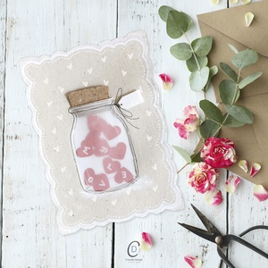 Valentin napi csináld magad képeslap, befőttes üveg ajándékkísérő, letölthető, digitális, nyomtatható - otthon & életmód - papír, írószer - ajándékozás kellékei - képeslap, üdvözlőlap - Meska.hu