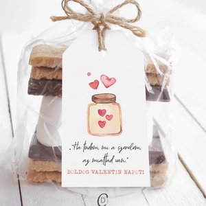 Valentin napi idézetes ajándékkísérő, szívecskés ajándékátadó kártya szett 4 db - otthon & életmód - papír, írószer - ajándékozás kellékei - ajándékkísérő - Meska.hu