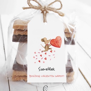 Valentin napi ajándékkísérő, erdei állatos ajándékátadó kártya szett 4 db - otthon & életmód - papír, írószer - ajándékozás kellékei - ajándékkísérő - Meska.hu