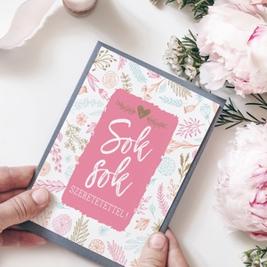 Valentin napi képeslap, évfordulós üdvözlőlap, ajándékkísérő, pénzátadó, letölthető, digitális, Otthon & Életmód, Papír, írószer, Ajándékozás kellékei, Ajándékkísérő, Fotó, grafika, rajz, illusztráció, Papírművészet, MESKA