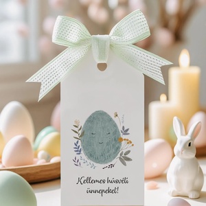 Húsvéti ajándékkísérő, tavaszi ajándékátadó címke szett 6 db - otthon & életmód - papír, írószer - ajándékozás kellékei - ajándékkísérő - Meska.hu