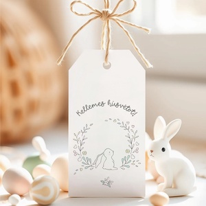 Húsvéti ajándékkísérő, nyuszis ajándékátadó címke szett 6 db - otthon & életmód - papír, írószer - ajándékozás kellékei - ajándékkísérő - Meska.hu