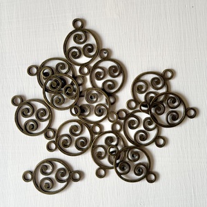 Kiárusítás, réz színű kör alakú, fém medál  - kellékek & szerszámok - ékszerkellék - charmok - Meska.hu