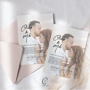 Olivia minimál stílusú esküvői üdvözlő tábla, poszter - esküvő - dekoráció - tábla & jelzés - Meska.hu