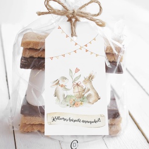 Húsvéti ajándékkísérő, tavaszi ajándékátadó címke szett 6 db - otthon & életmód - papír, írószer - ajándékozás kellékei - ajándékkísérő - Meska.hu