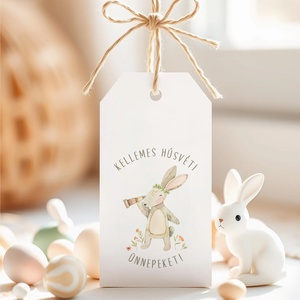 Húsvéti ajándékkísérő, nyuszis ajándékátadó címke szett 6 db - otthon & életmód - papír, írószer - ajándékozás kellékei - ajándékkísérő - Meska.hu