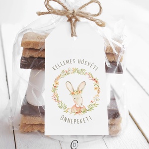 Húsvéti ajándékkísérő, nyuszis ajándékátadó címke szett 6 db - otthon & életmód - papír, írószer - ajándékozás kellékei - ajándékkísérő - Meska.hu