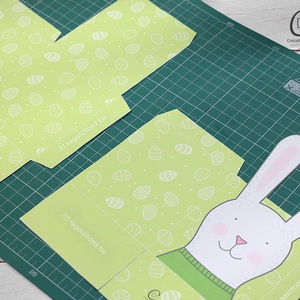 Húsvétra nyuszis ajándékdoboz, tojásgyűjtő, csináld magad, digitális, letölthető, nyomtatható - diy (csináld magad) - egységcsomag - Meska.hu