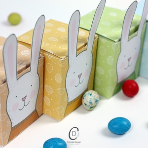 Húsvétra nyuszis ajándékdoboz, tojásgyűjtő, csináld magad, digitális, letölthető, nyomtatható - diy (csináld magad) - egységcsomag - Meska.hu