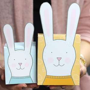 Húsvétra nyuszis ajándékdoboz, tojásgyűjtő, csináld magad, digitális, letölthető, nyomtatható, DIY (Csináld magad), Egységcsomag, Fotó, grafika, rajz, illusztráció, Papírművészet, MESKA