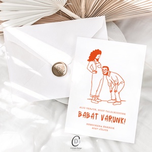Bababejelentő kártya, babát várunk képeslap - otthon & életmód - papír, írószer - ajándékozás kellékei - képeslap, üdvözlőlap - Meska.hu