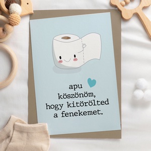 Apák napja képeslap, vicces apák napi ajándékkísérő, képeslap apukáknak - otthon & életmód - papír, írószer - ajándékozás kellékei - képeslap, üdvözlőlap - Meska.hu