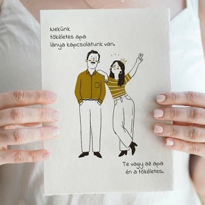 Apák napi képeslap, vicces apák napi ajándékkísérő, képeslap apukáknak - Meska.hu