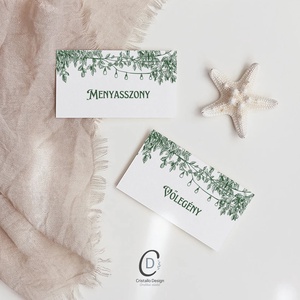 Vineyard esküvői ültetőkártya, névtábla - esküvő - dekoráció - ültetőkártya - Meska.hu
