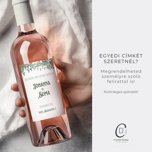 Vineyard boros, pálinkás címke, esküvői köszönő ajándék matrica, szülőköszöntő - esküvő - emlék & ajándék - köszönőajándék - Meska.hu