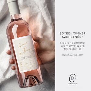 Rose boros, pálinkás palack címke, esküvői köszönő ajándék matrica, szülőköszöntő - esküvő - emlék & ajándék - köszönőajándék - Meska.hu