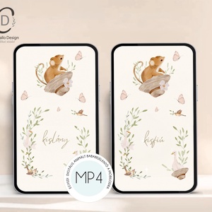 Animált bababejelentő videó a mobilodra, digitálisan küldhető képeslap - baba - mama - babaemlékek - bababejelentők - Meska.hu
