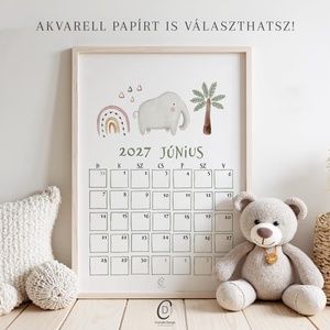 Naptár 2027, szafari állatos havi tervező, digitális letölthető - Meska.hu