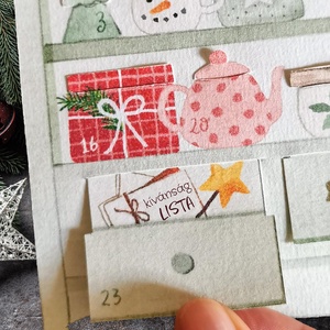 Adventi naptár kifestő, színező, csináld magad kalendárium, letölthető, digitális, nyomtatható - Meska.hu