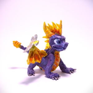 Spyro the dragon (video game) gyurma figura, Otthon & Életmód, Dekoráció, Dísztárgy, Festett tárgyak, Gyurma, MESKA