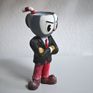 Business Cuphead figura (Csészefej) - otthon & életmód - dekoráció - dísztárgy - Meska.hu