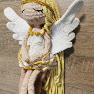 Horgolt angyal - baba - mama - babafotózás - babafotózási kellékek - Meska.hu