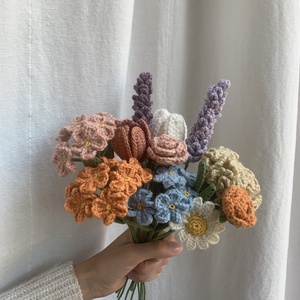 horgolt virágcsokor - otthon & életmód - dekoráció - virágdísz és tartó - csokor & virágdísz - Meska.hu