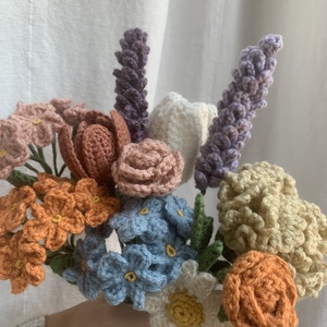 horgolt virágcsokor - otthon & életmód - dekoráció - virágdísz és tartó - csokor & virágdísz - Meska.hu