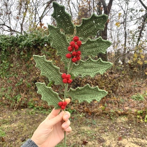 horgolt magyalág - otthon & életmód - dekoráció - virágdísz és tartó - csokor & virágdísz - Meska.hu