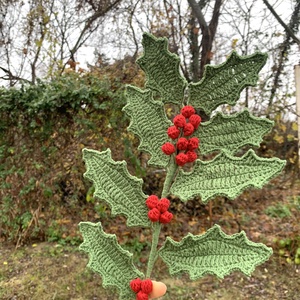 horgolt magyalág, Otthon & Életmód, Dekoráció, Virágdísz és tartó, Csokor & Virágdísz, Horgolás, MESKA