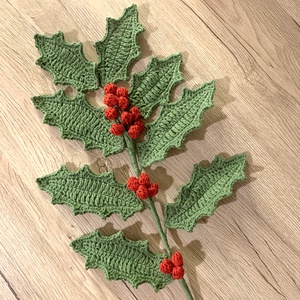 horgolt magyalág - otthon & életmód - dekoráció - virágdísz és tartó - csokor & virágdísz - Meska.hu