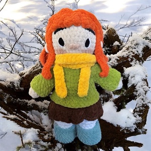 Horgolt téli ruhás kislány (amigurumi), Játék & Sport, Plüssállat & Játékfigura, Ember, Horgolás, MESKA