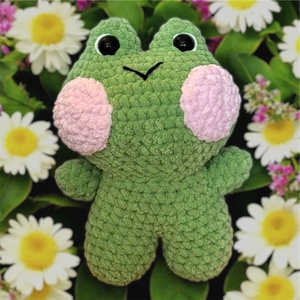 Horgolt álló béka (amigurumi), Játék & Sport, Plüssállat & Játékfigura, Béka, Horgolás, MESKA