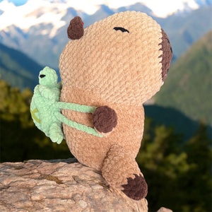 Horgolt kapibara + teknős hátizsák (amigurumi), Játék & Sport, Plüssállat & Játékfigura, Más figura, Horgolás, MESKA