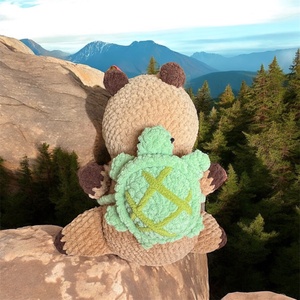 Horgolt kapibara + teknős hátizsák (amigurumi) - játék & sport - plüssállat & játékfigura - más figura - Meska.hu