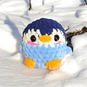 Horgolt mini pingvin (amigurumi), Játék & Sport, Plüssállat & Játékfigura, Más figura, Horgolás, MESKA