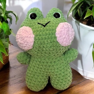 Horgolt álló béka (amigurumi), Játék & Sport, Plüssállat & Játékfigura, Béka, Horgolás, MESKA