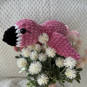 Horgolt flamingó, Játék & Sport, Plüssállat & Játékfigura, Madár, Horgolás, Varrás, MESKA