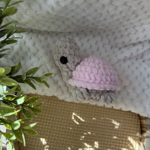 Horgolt teknős ( világosrózsaszín) - játék & sport - plüssállat & játékfigura - más figura - Meska.hu