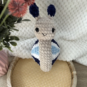 Horgolt csiga (sötétkék), Játék & Sport, Plüssállat & Játékfigura, Csiga, Horgolás, Varrás, MESKA