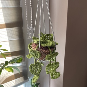 Horgolt lógós monstera növény dísz, Otthon & Életmód, Dekoráció, Virágdísz és tartó, Csokor & Virágdísz, Horgolás, MESKA